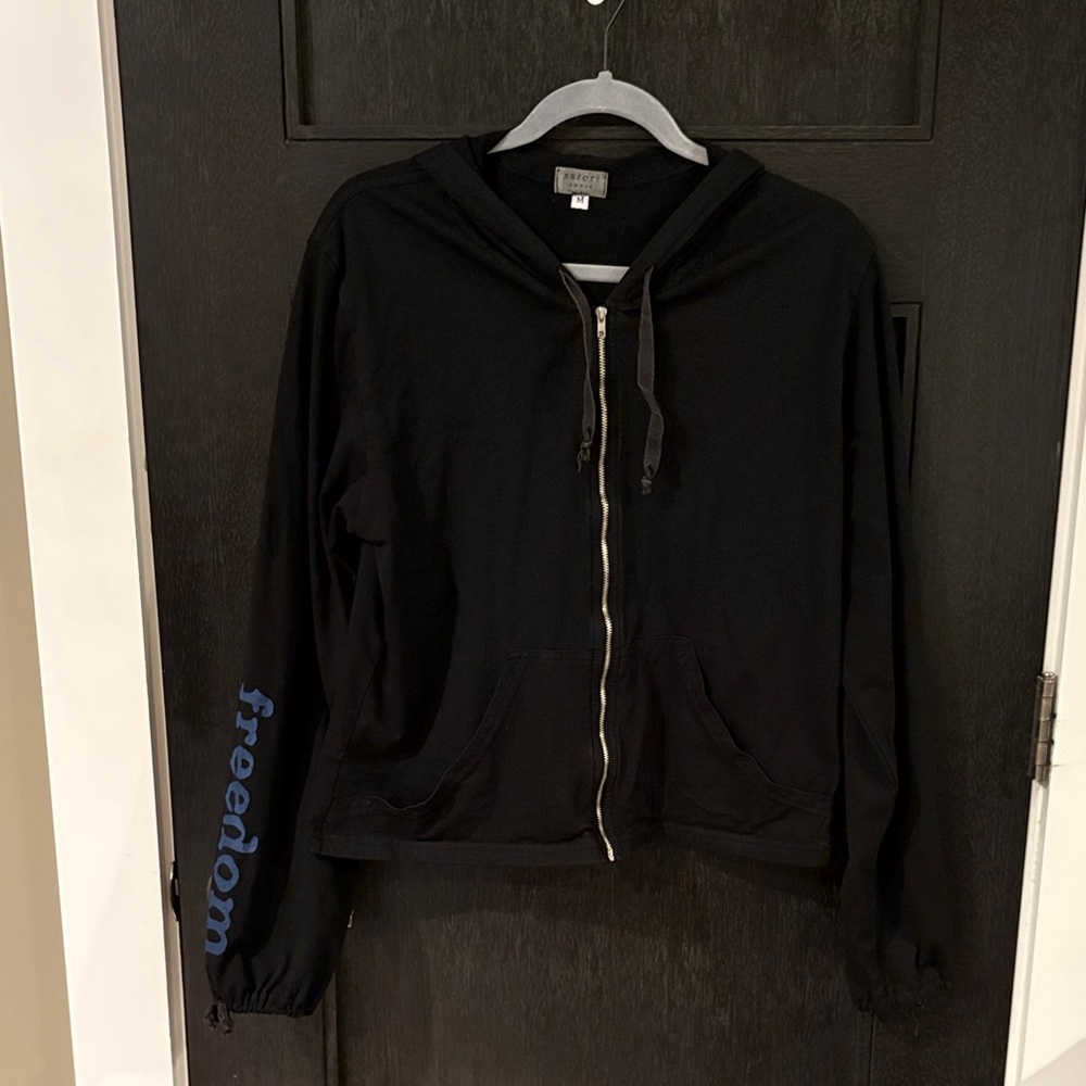 Satori sport cotton cropped zip up hoodie